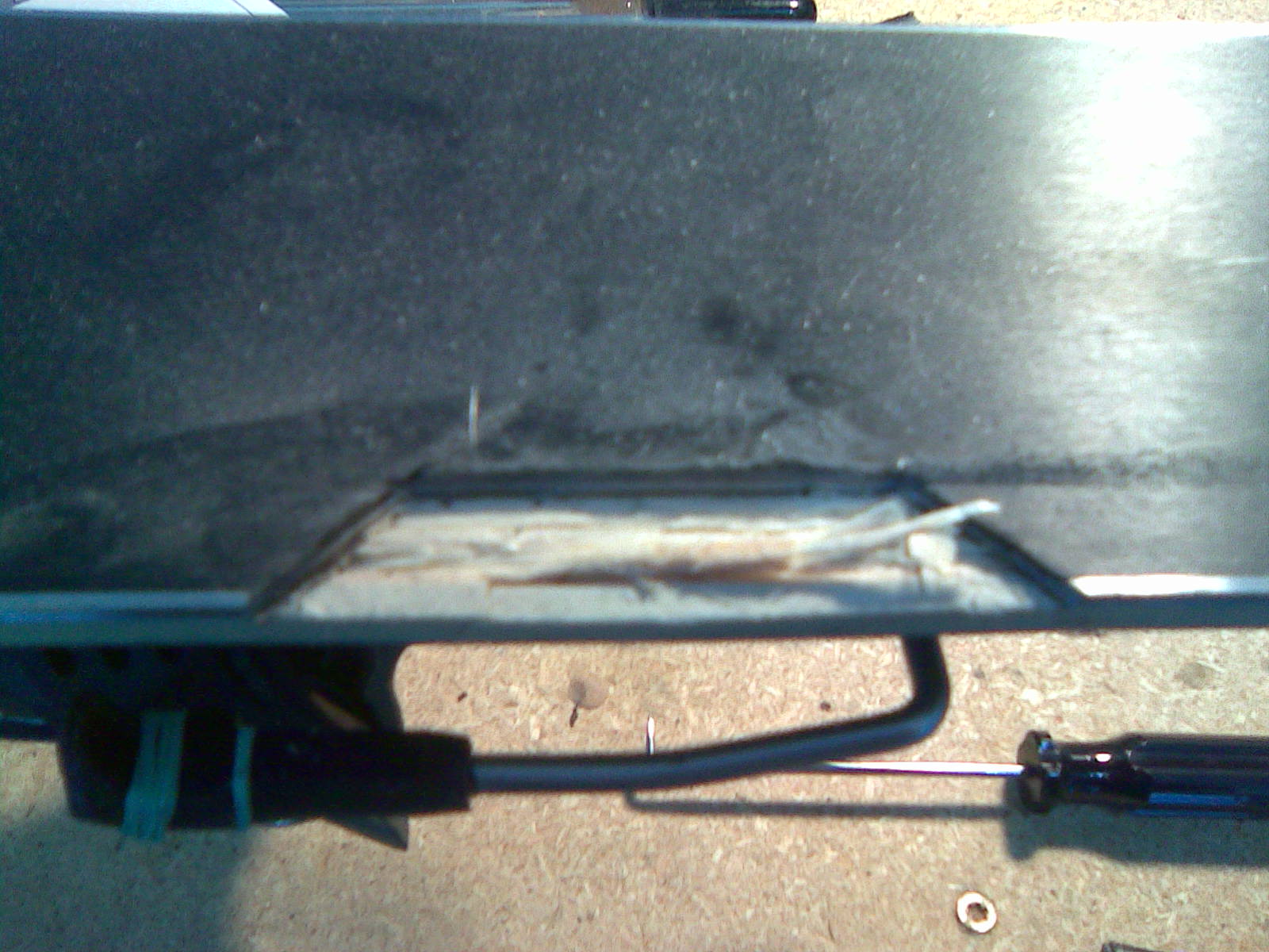 Base and damaged edge removed.